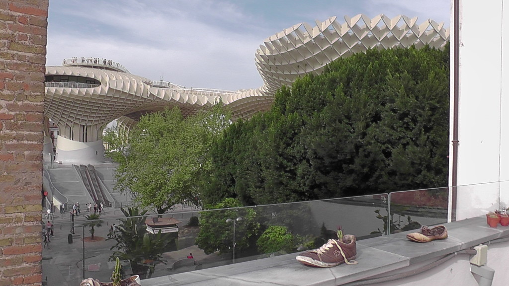 Dakterras hostal, uitzicht op Las Setas